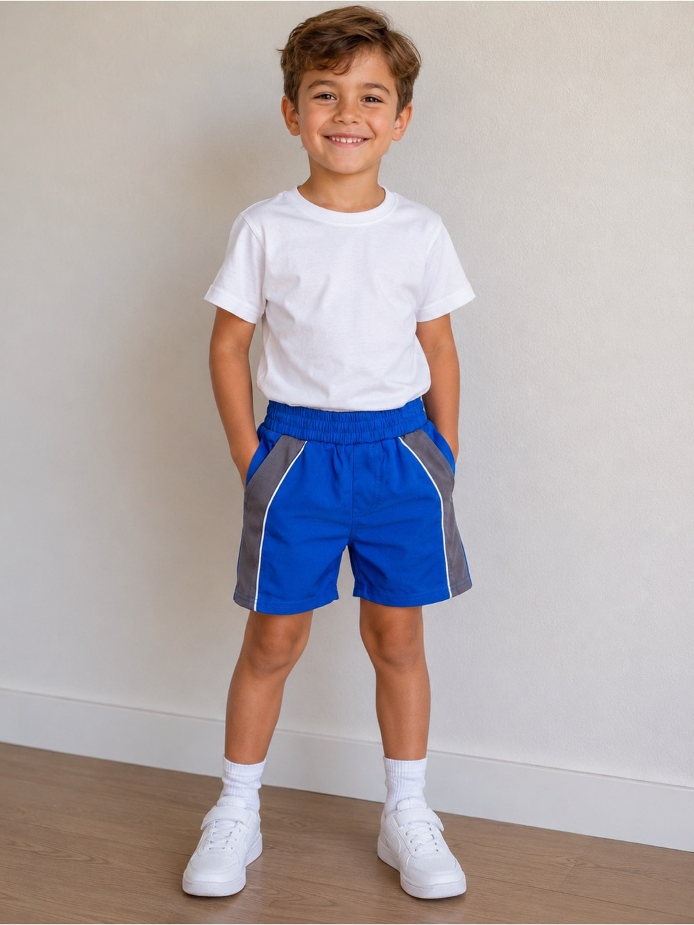 Tiny Tribe • NWT Boys Royal Blue & Gray Athletic Shorts